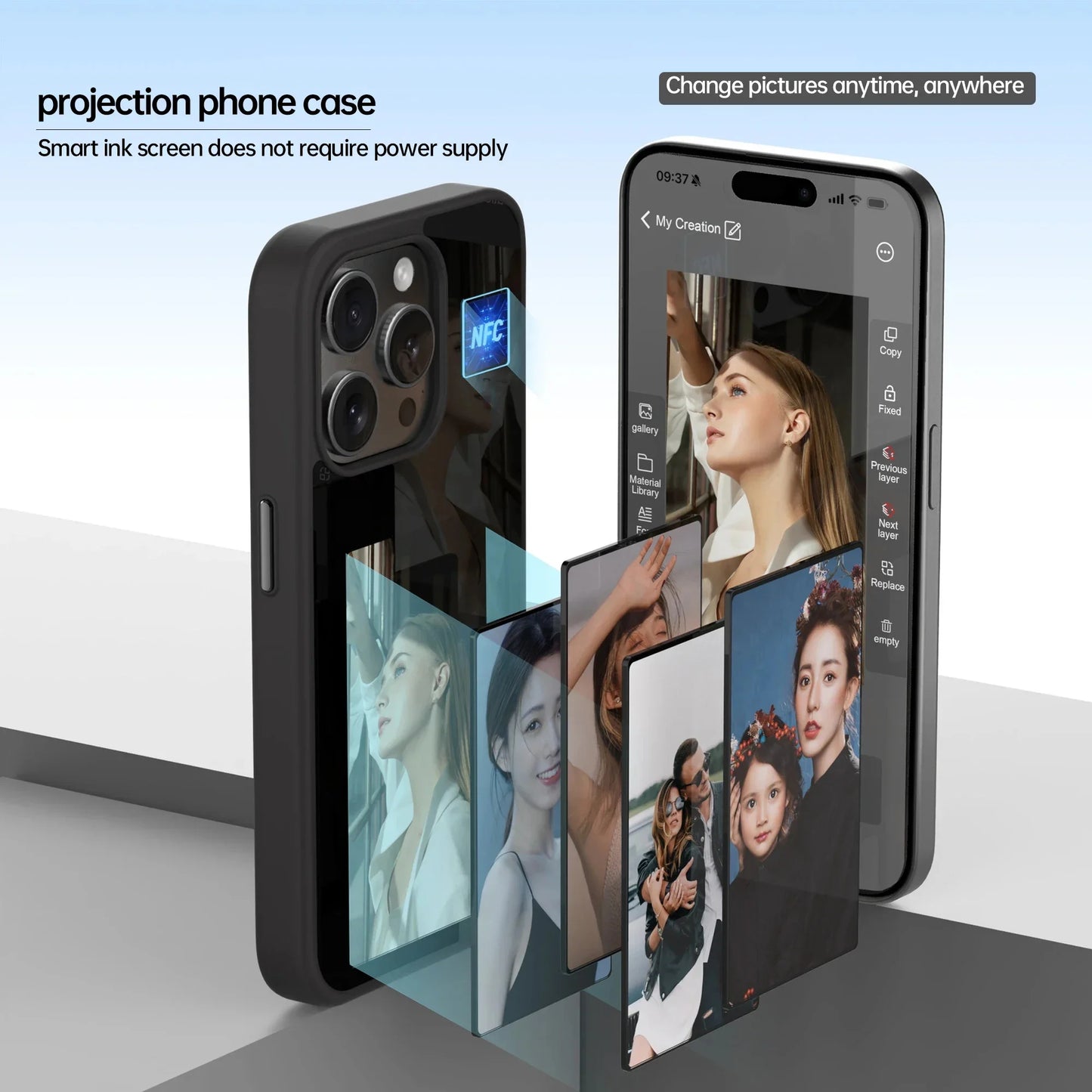 NFC Phone Case For iPhone 15 13 14 Pro Max Smart.