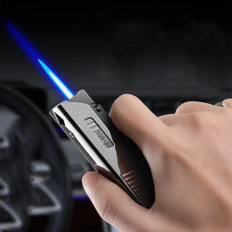 Metal windproof gas lighter USB pistol type.