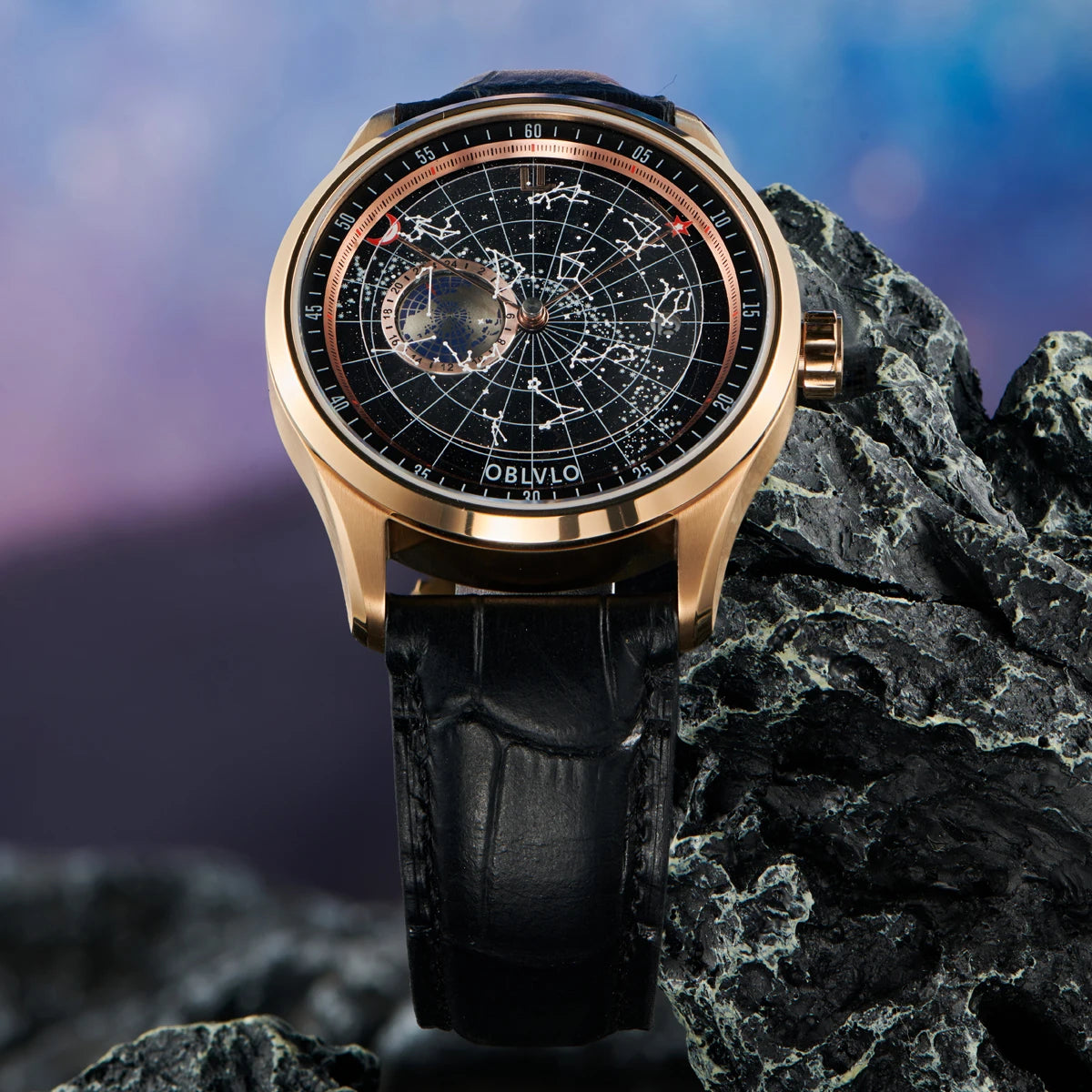 OBLVLO Top Brand Automatic Mechanical Watch for Men.