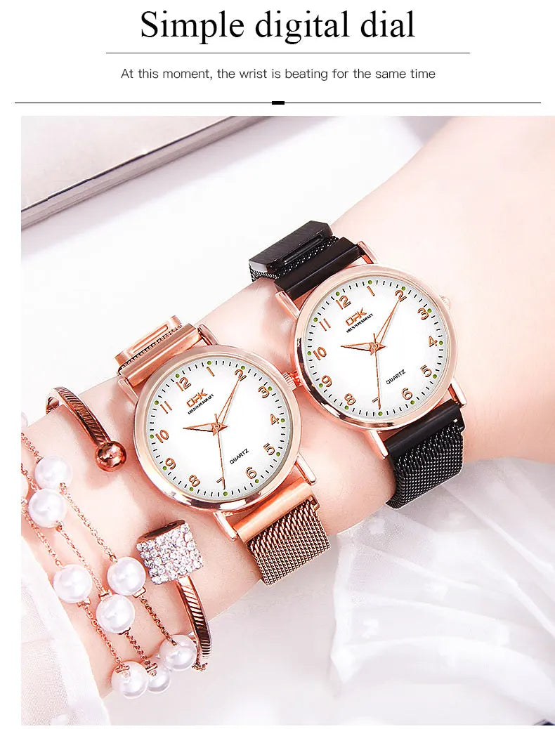 OPK Elegant Woman Watch Waterproof Fashion Quartz Ladies Wristwatches Luminous Luxury Classics Women&