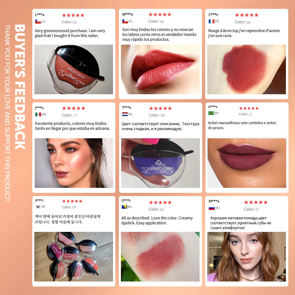 Lip-shaped Lipstick Makeup Temperature Color.