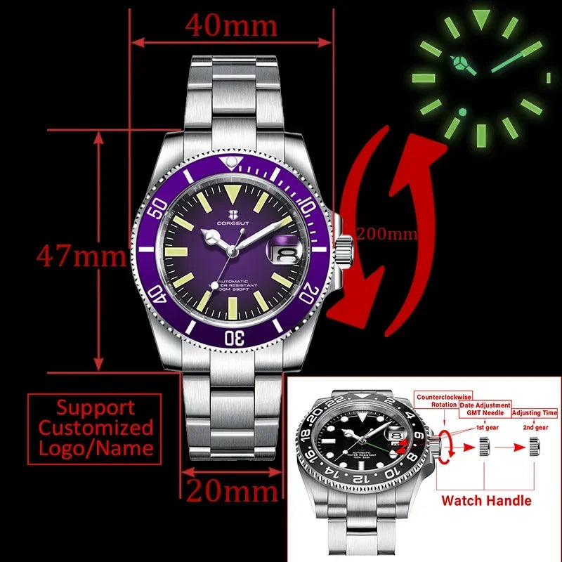 Japan Luxury Men's Watches Automatic Mechanical.