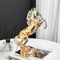 Nordic Home Decoration Transparent Acrylic Animal Statue Living Room TV Cabinet Creative Animal Sculpture Modern Craft Gift