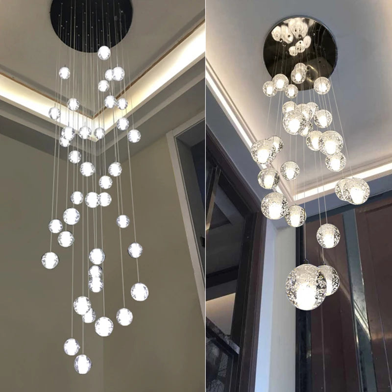 Staircase Pendant Lights Long Cable Hanging crystal.