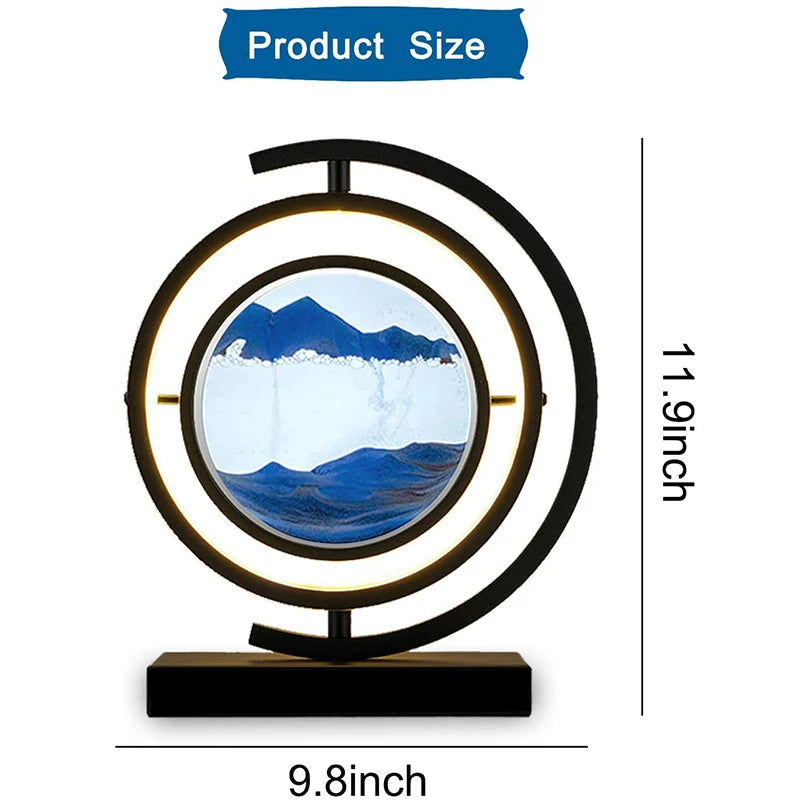 Adjustable Brightness LED Sands of Time Lamp.