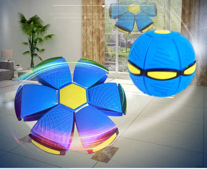 Flying Saucer Ball Deformation UFO Kids Flat Throw Magic Balls For Children&