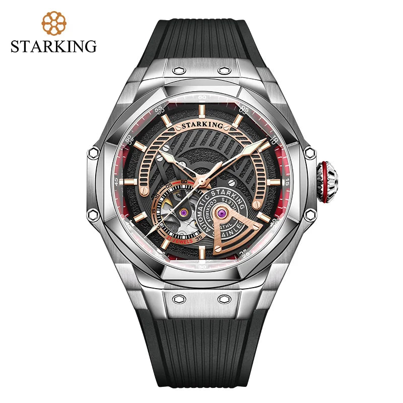 STARKING AM0385 Skeleton Automatic Mechanical Watch.