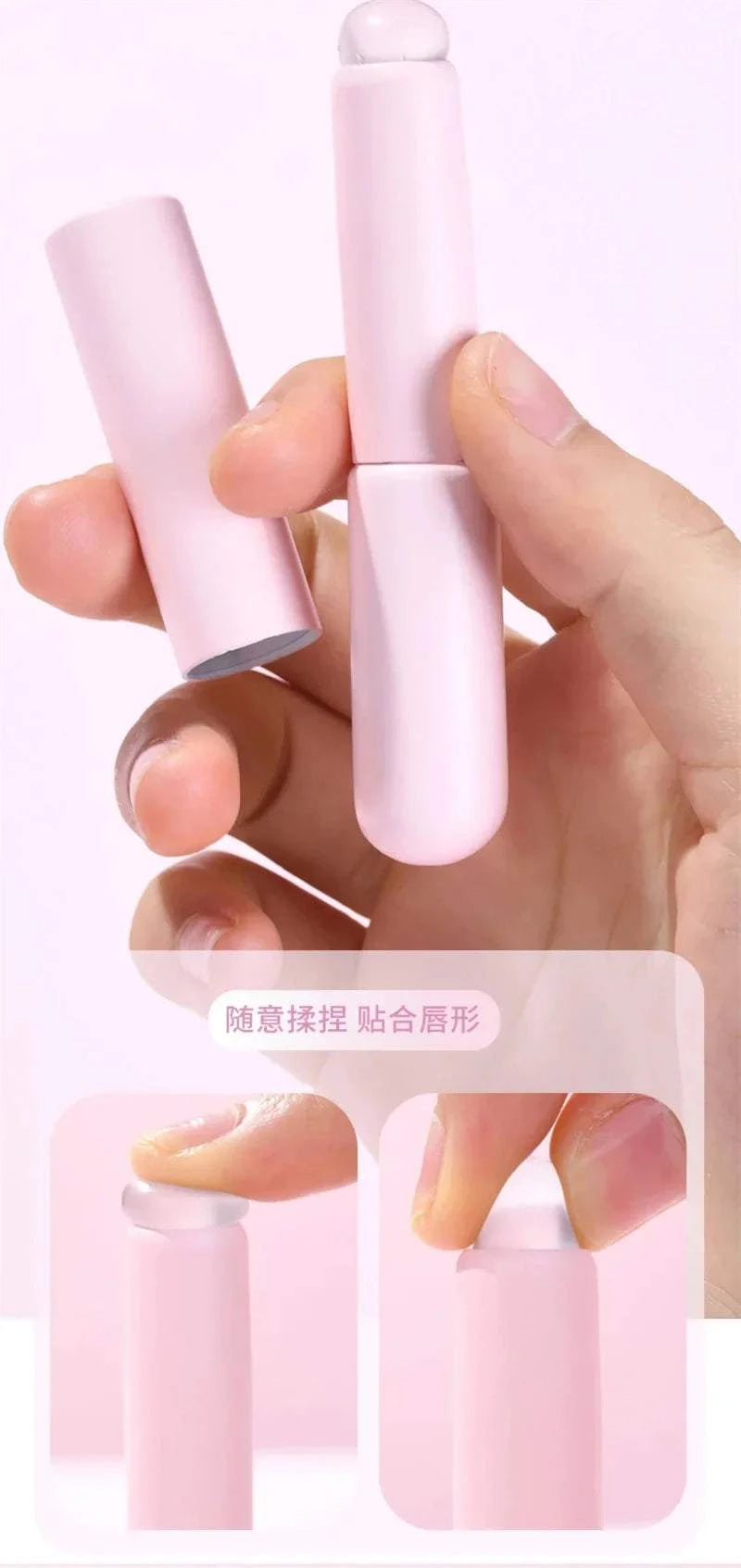 Upgrade Silicone Lip Brush With Cover 3pcs Angled Concealer