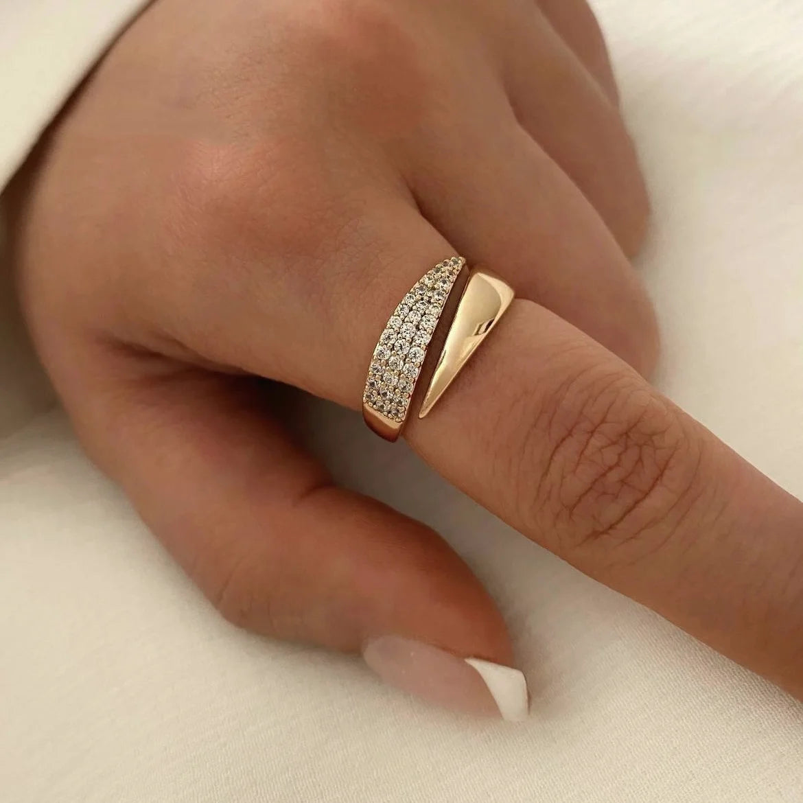 18K Gold Plated Sun Rings for Women.