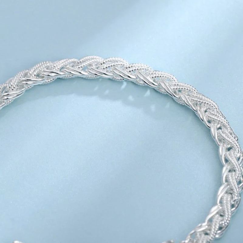 Pure Silver Bracelet Women Men Dragon.