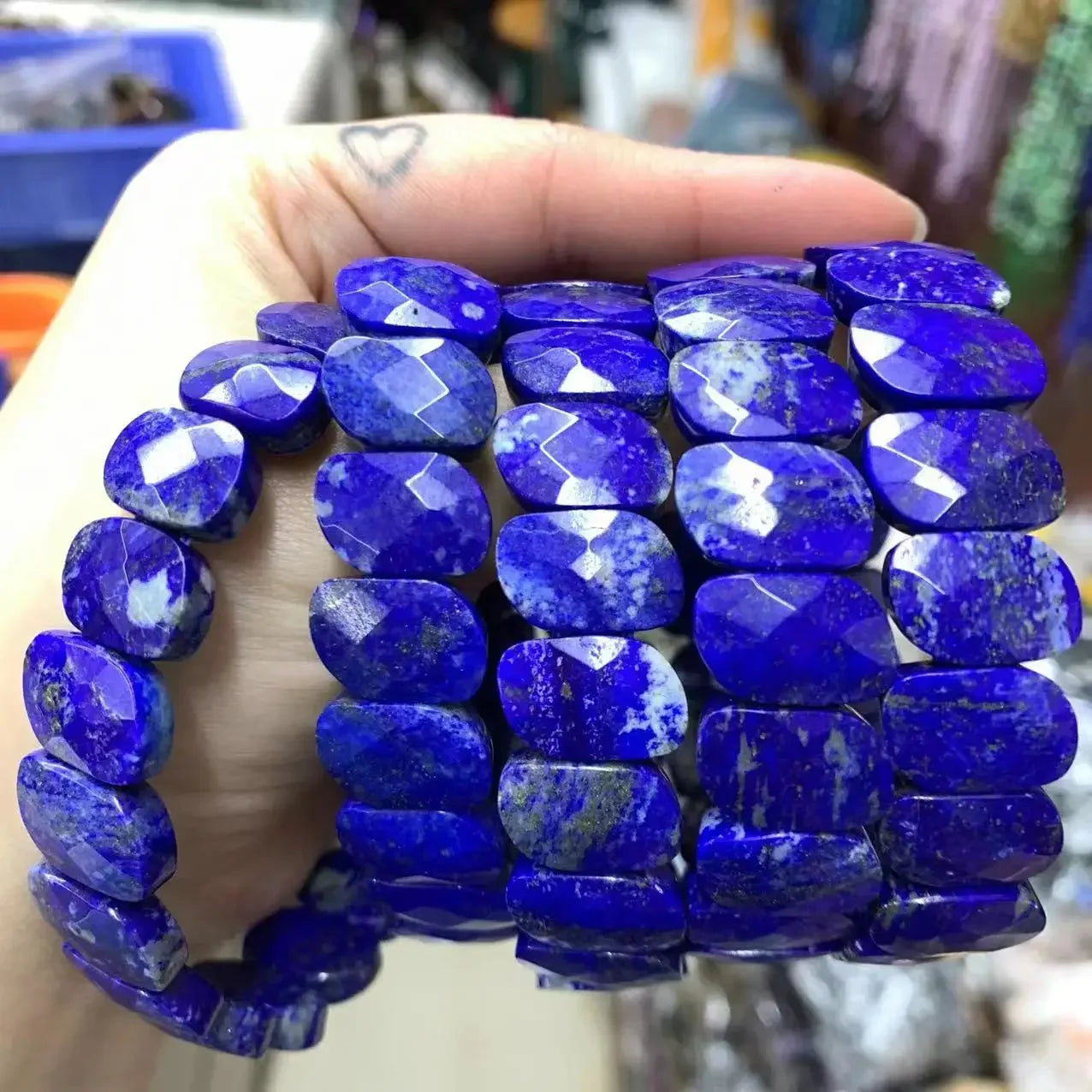 Lapis Lazuli Energy Bracelet Natural Gemstone.