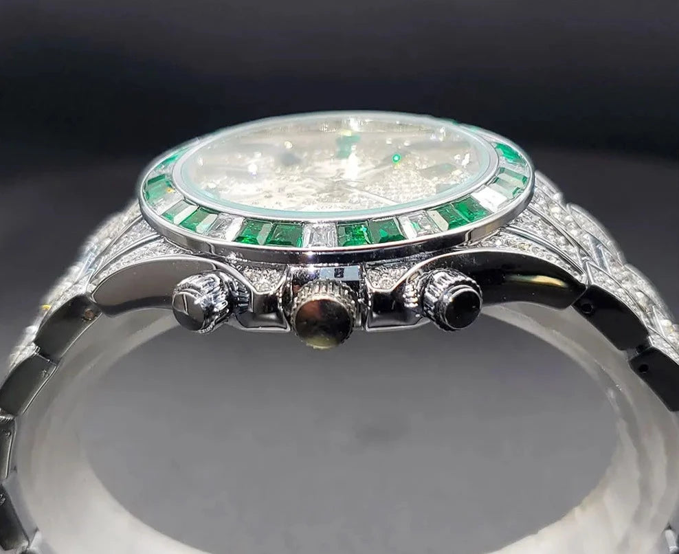 Watch For Man Green Waterproof Quartz.