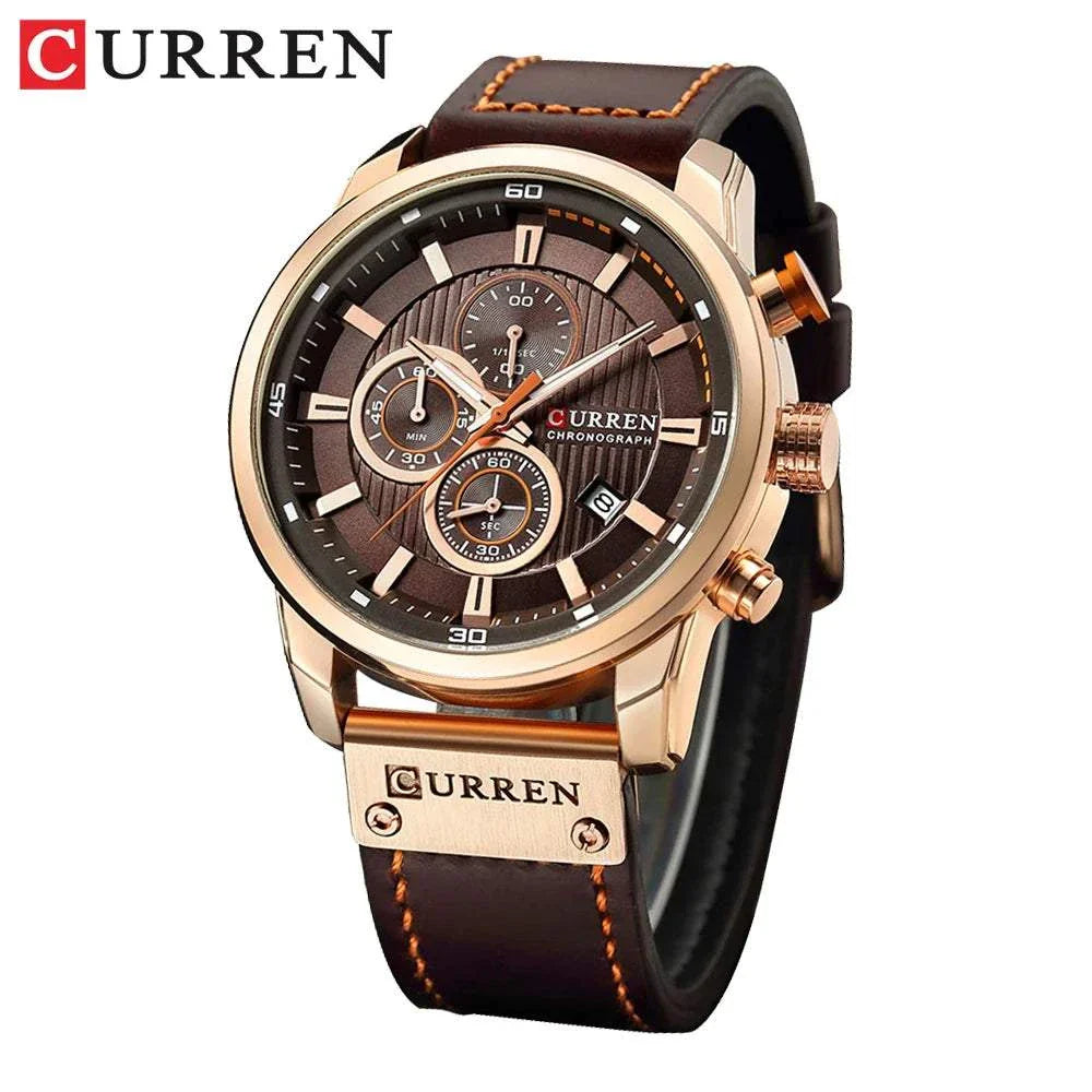 curren fashion date quartz men watch