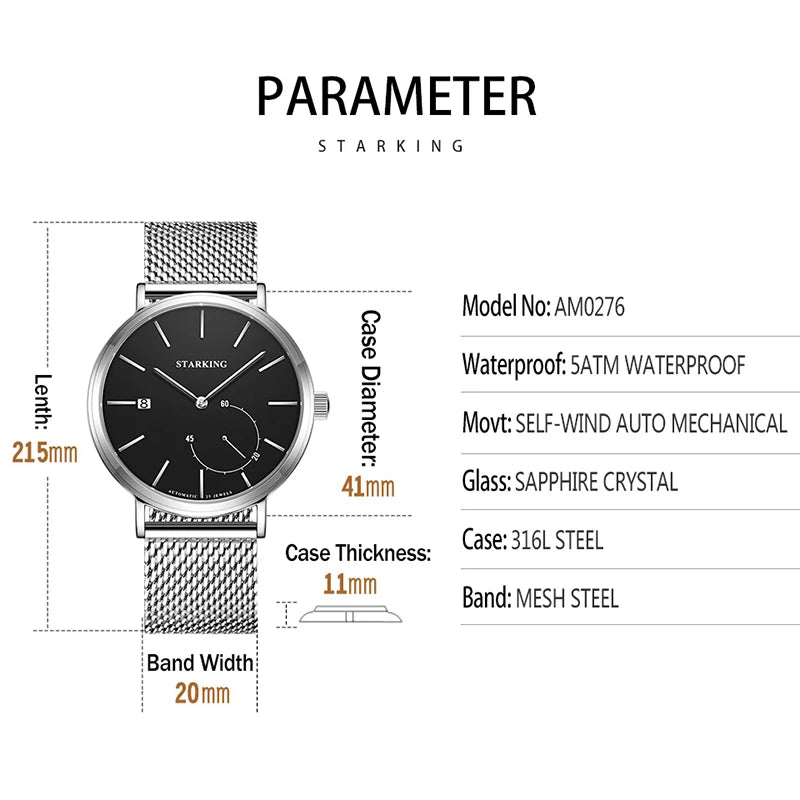 STARKING Design Automatic Mechanical Watch for Men.