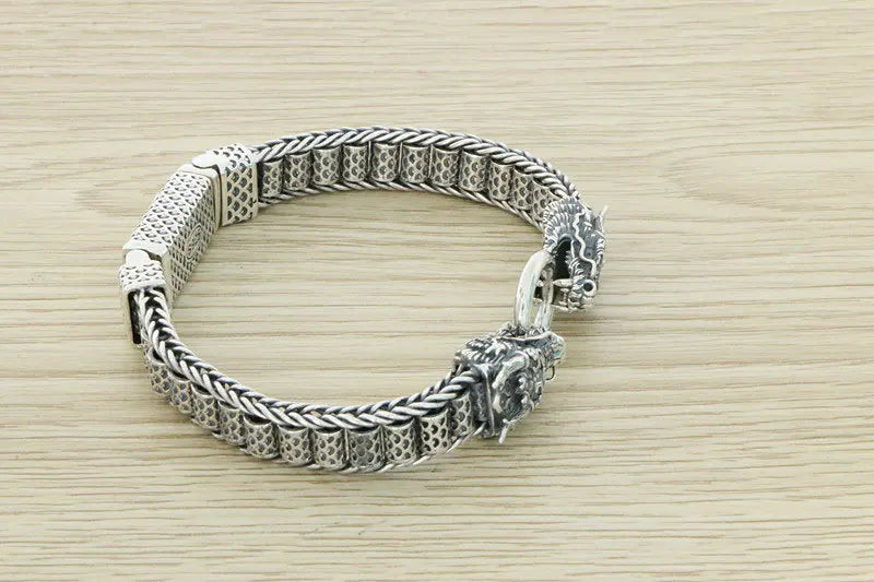 Handmade S925 sterling silver bracelet for men.