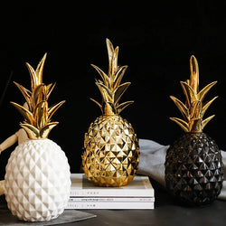 Nordic Minimalist and Luxurious Ceramic Pineapple Gold Creative Home and Living Room Decorations and Ornaments