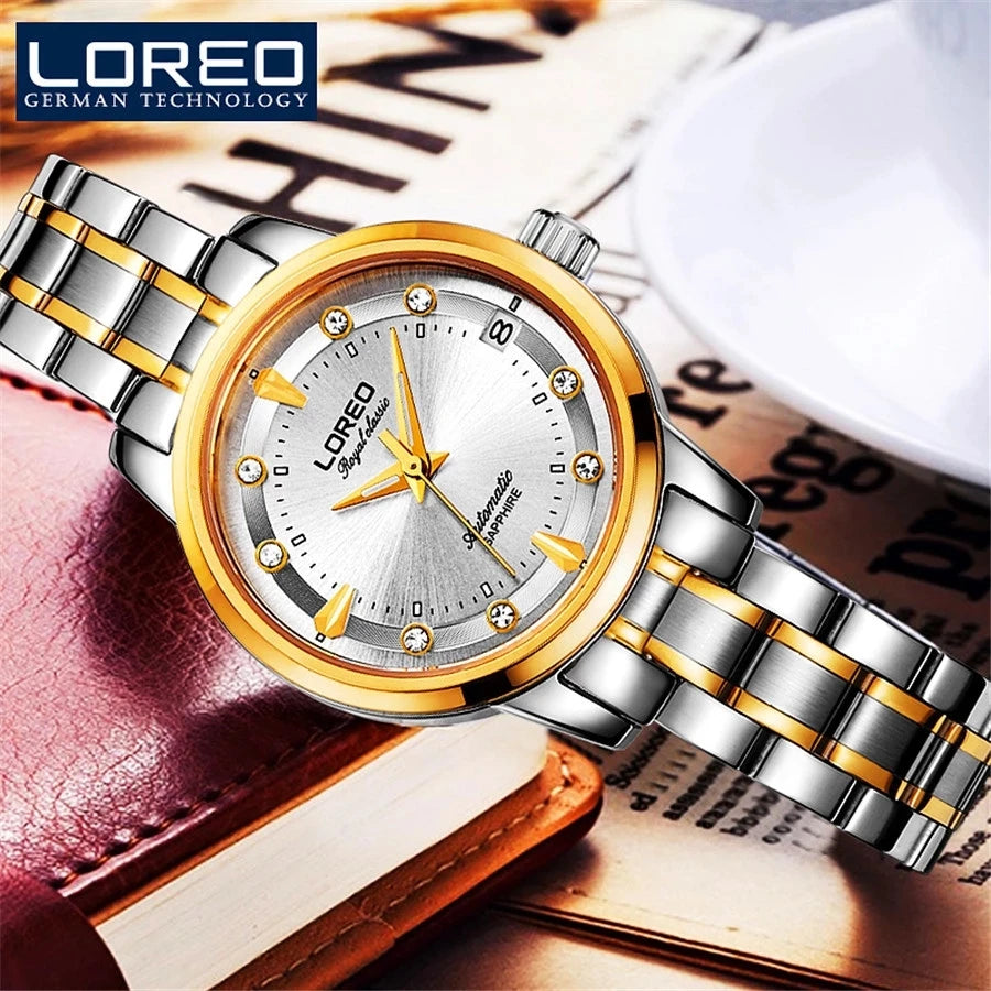 LOREO Original Diamond Dial Seagull Automatic Mechanical Watch.