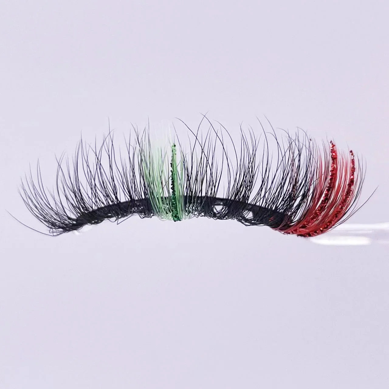 New glitter ombre Colored Lashes 20MM Mink Lashes Wholesale Dramatic Colorful Natural Eyelashes Extension Make up Fake Eyelashes