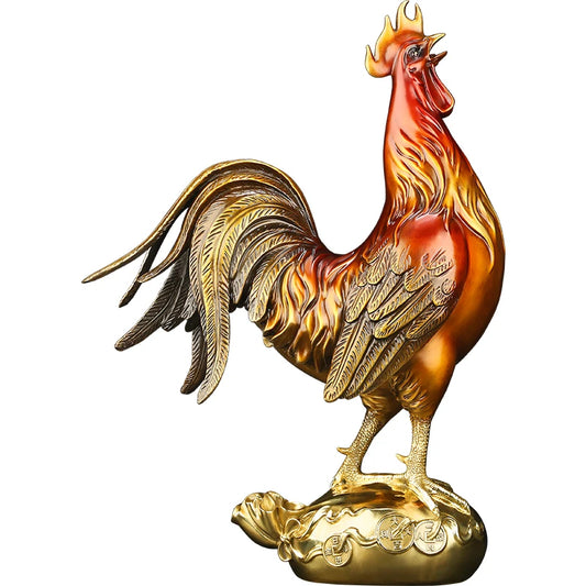 Copper Color Chicken Decoration Gold Plating.