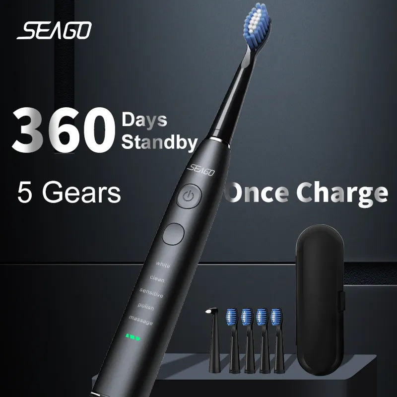 Seago Electric Sonic Toothbrush USB Rechargeable Adult.