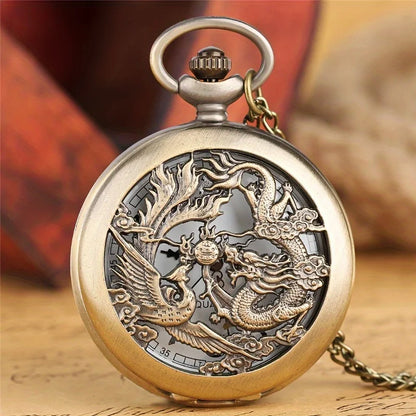 Retro Double Dragon Pocket Watch: A Timeless Gift for the Man in Your Life