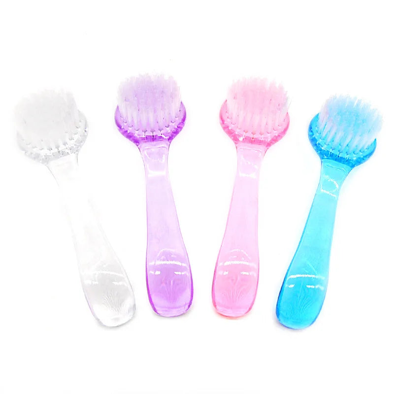 1Pc Acrylic Nail Brush Plastic Soft Remove Dust Make Up Washing.