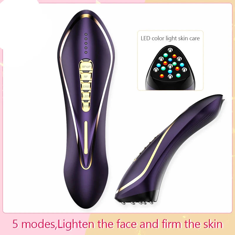 radio frequency beauty instrument lifts and tightens face.