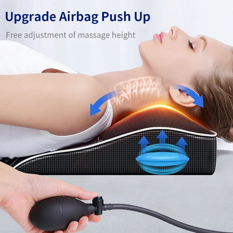 Electric Shiatsu Head Neck Cervical Ttraction Body Massager Car.