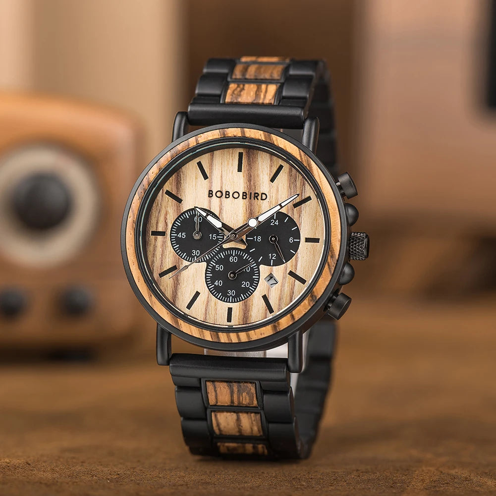 Wooden Watch Men saati Luxury Stylish.