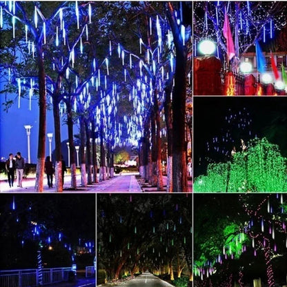 30cm /50cm Waterproof Meteor Shower Rain 8 Tube LED String Lights For Outdoor Holiday Christmas Decoration Tree EU/US/AU/UK Plug