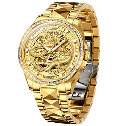 Original Brand Luxury Gold Dragon Automatic Watch.