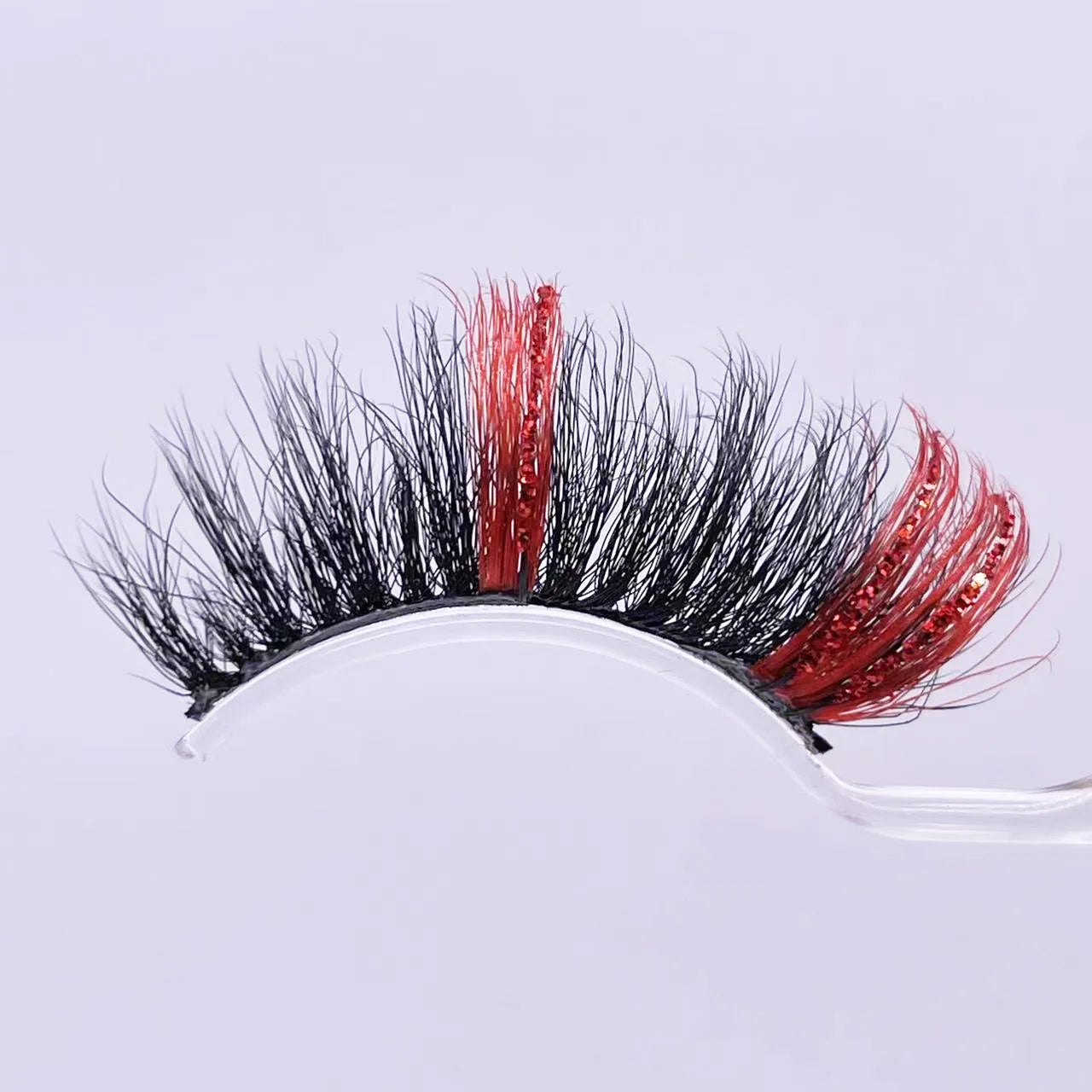 New glitter ombre Colored Lashes 20MM Mink Lashes Wholesale Dramatic Colorful Natural Eyelashes Extension Make up Fake Eyelashes