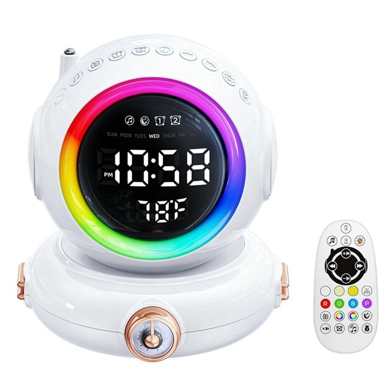 🌟 1Set Wake Up Light Bluetooth Speaker: Your Colorful Astronaut Companion! 🌟