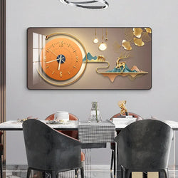 Crystal Porcelain Wall Clock Decorative Painting.