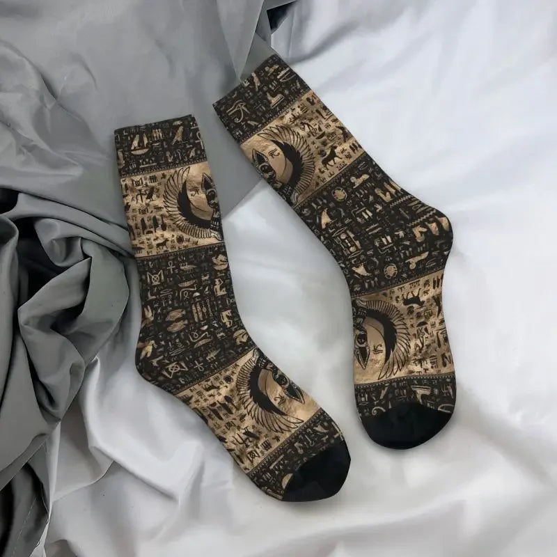 Egyptian Cat Men's Crew Socks Unisex Fashion.