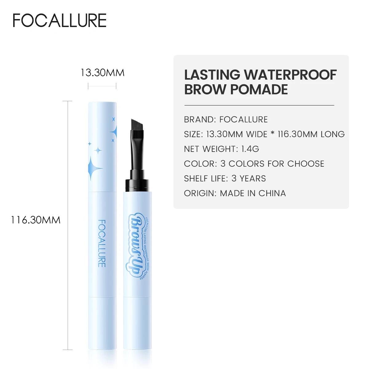 FOCALLURE Waterproof Eyebrow Cream Eyeliner Pencil 2 In 1 Long-lasting Soft Smooth Eyebrow Enhancer Gel Makeup Cosmetics