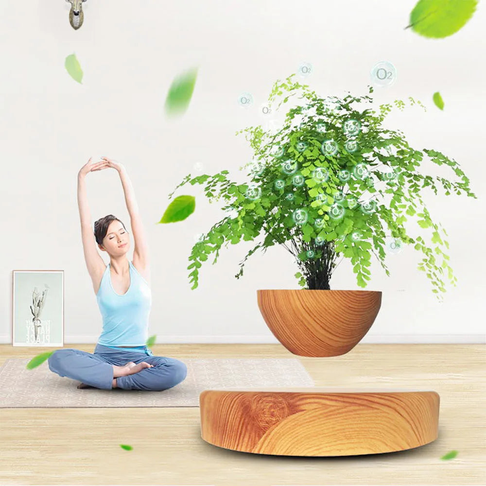 Levitating Air Pot Rotation Flower Planters Magnetic.