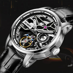 AESOP Men Mechanical Full Skeleton Watch.