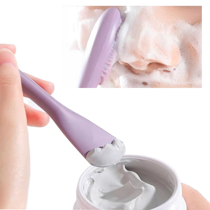 Facial Mask Brush Silicone Facial Mask DIY Brush Original Dual use Mud Film Brush Film Adjusting Beauty Tool Beauty With Box