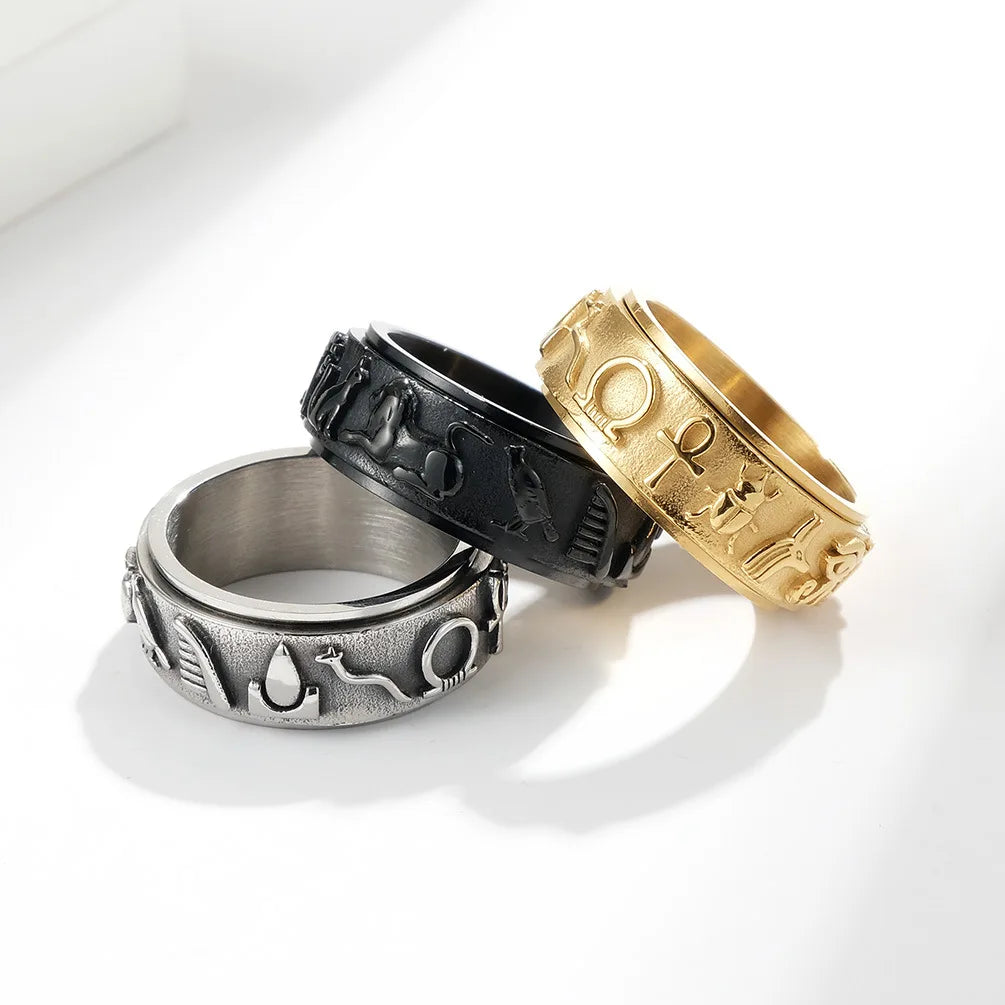 Ancient Egyptian Symbol Ring for Men Women Vintage.