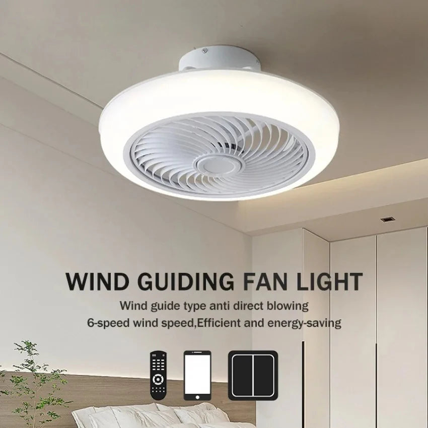 LED Ceiling Fan Light Modern High Wind Silent.