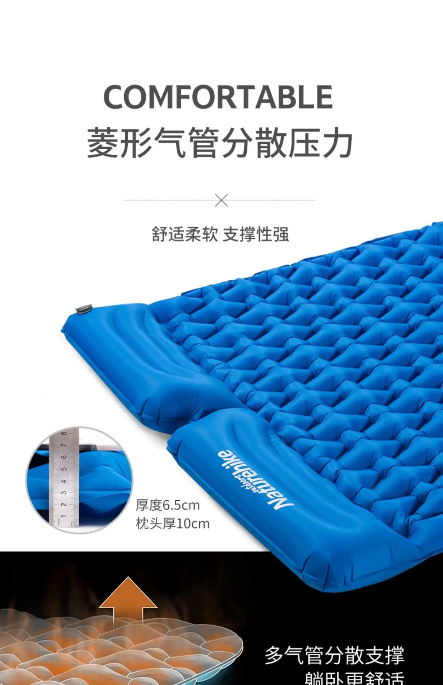 Ultralight Camping Air Mattress Waterproof Nylon Inflatable Cushion Portable Sleeping Bed for Outdoor Adventures Lightweight