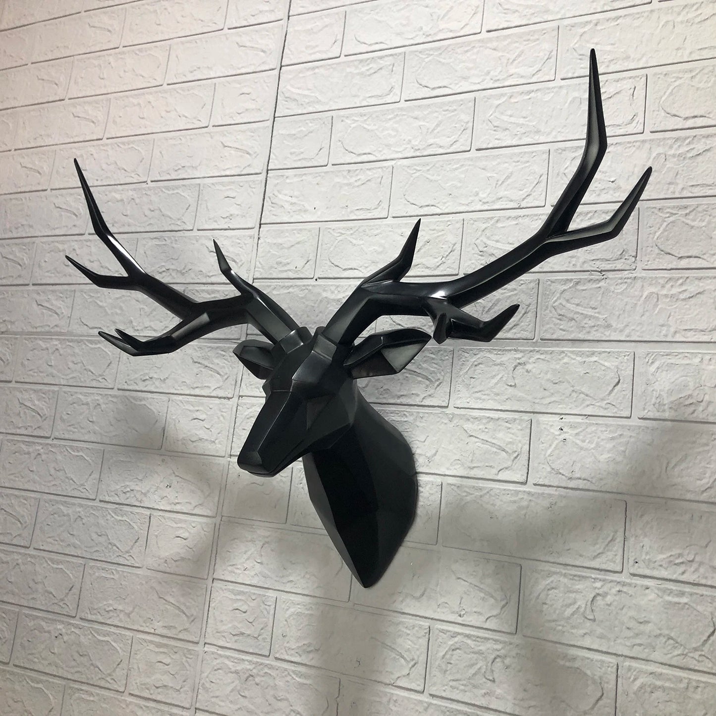 Large Golden Deer Head Statue Wall Decor.