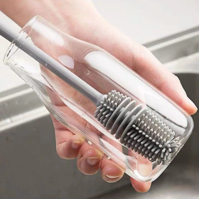 Silicone Milk Bottle Brush Cup Scrubber.