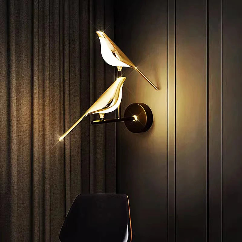 Bird Touch Switch LED Wall for Bedroom.