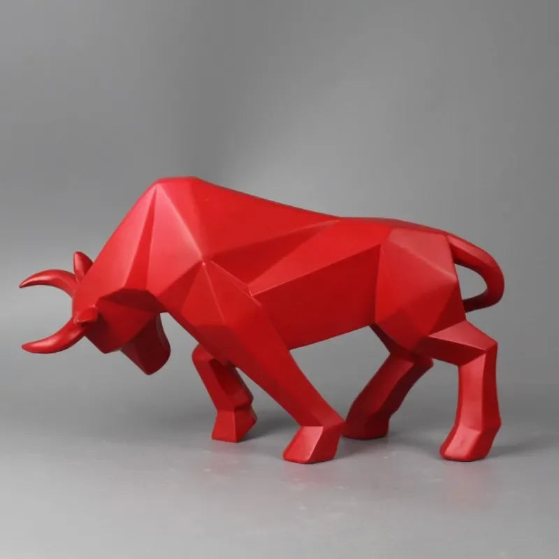 Nordic Resin Crafts Bull Large Sculpture.