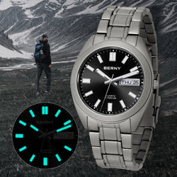 Titanium Watch for Men Wristwatch Waterproof Sport.