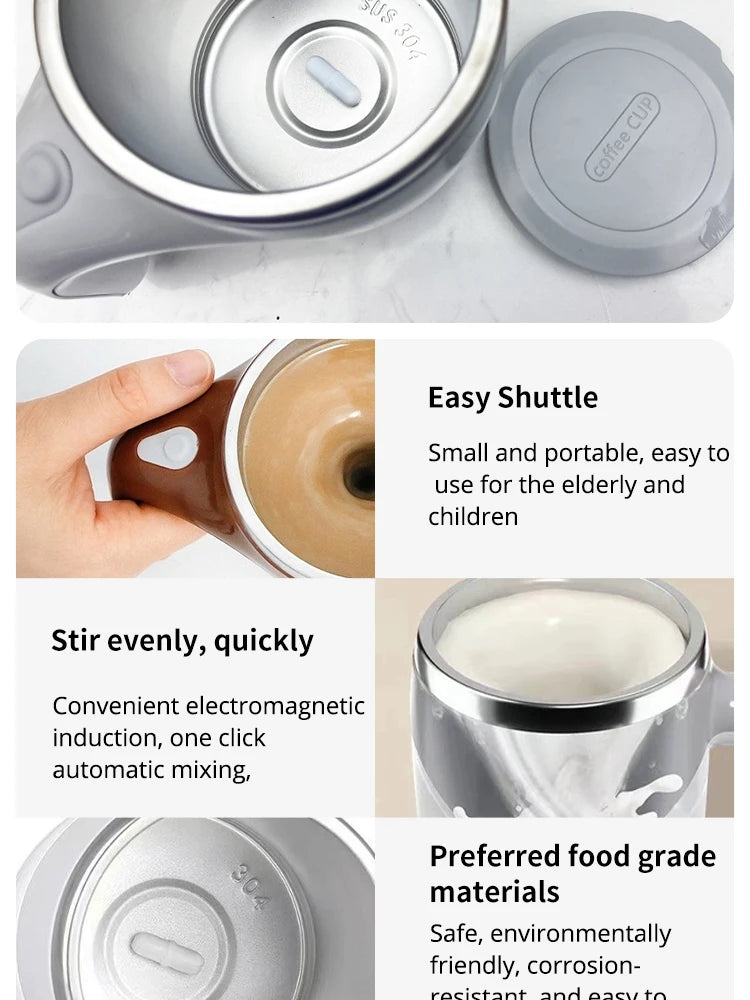 Automatic Stirring Cup Mug Rechargeable Portable Coffee.