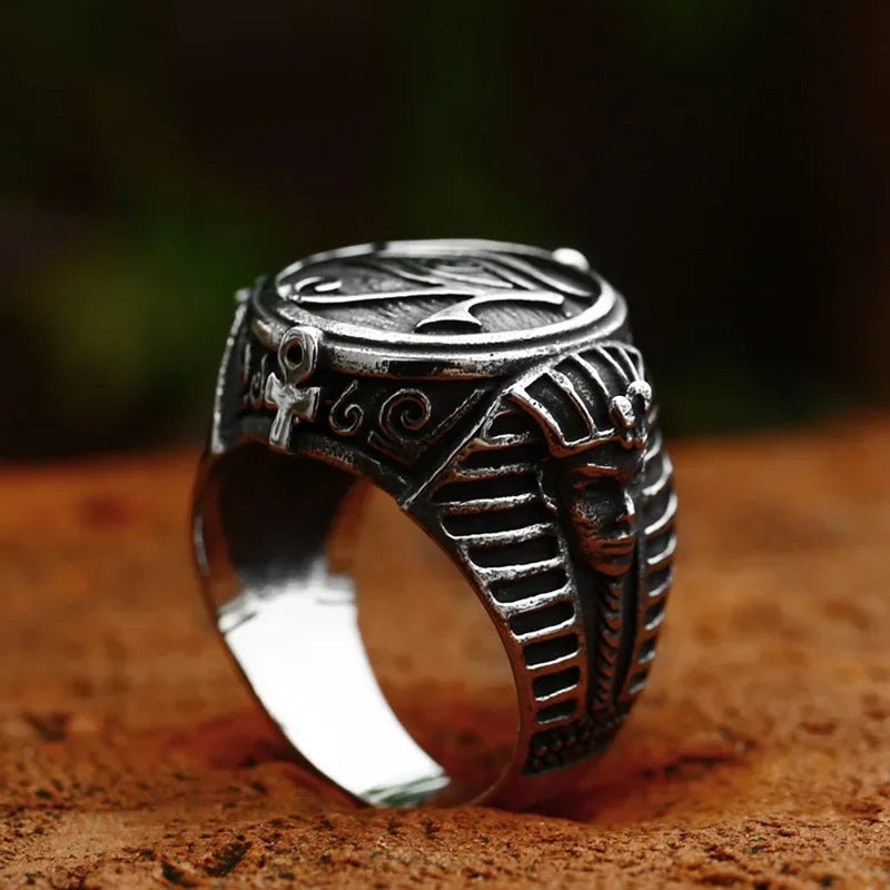 New Style Stainless Steel Eye of Horus Ring.