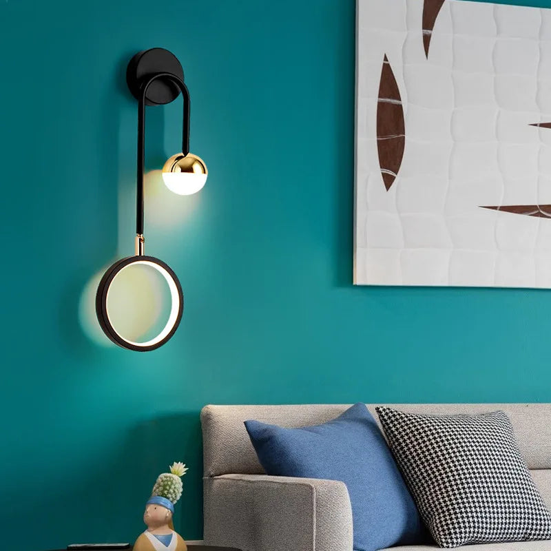 Modern LED Wall Lamp Nordic Sconce Round Lighting.